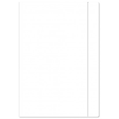 Teczka z gumką A4 jednokolorowa biała