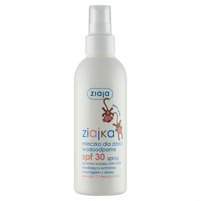 Ziaja Ziajka Mleczko dla dzieci wodoodporne spray powyżej 12 miesiąca życia SPF 30 170 ml