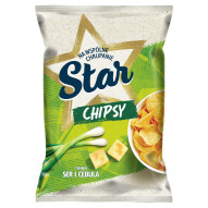Star Chipsy o smaku ser i cebula 220 g