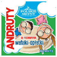 Polskie Młyny Andruty wafelki-opłatki do pochrupania 11 g