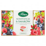 Bifix Zestaw herbatek owocowych ekspresowych kompozycja 6 smaków 120 g (60 x 2 g)
