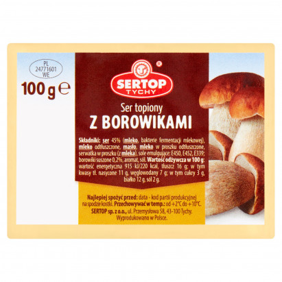 Sertop Tychy Ser topiony z borowikami 100 g