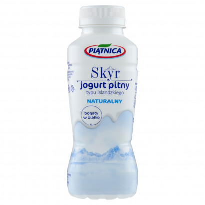 Piątnica Skyr jogurt pitny typu islandzkiego naturalny 330 g