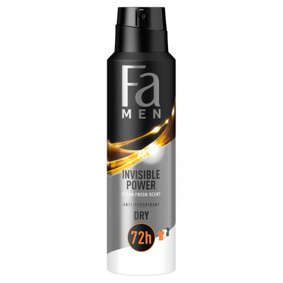 Fa Men Invisible Power 48h Dezodorant w sprayu o odświeżającym zapachu zielonych nut 150 ml