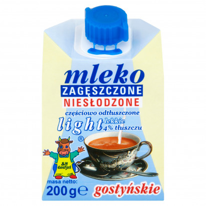 SM Gostyń Mleko gostyńskie zagęszczone niesłodzone light 4% 200 g