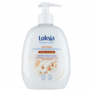 Luksja Creamy & Soft Kremowe mydło w płynie łagodzące mleczko bawełniane i prowitamina B5 500 ml