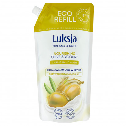 Luksja Creamy & Soft Kremowe mydło w płynie odżywcze oliwka i jogurt 900 ml