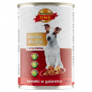 MK Animals Karma dla psa kawałki w galaretce z wołowiną 415 g