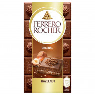 Ferrero Rocher Czekolada mleczna nadziewana z orzechowym nadzieniem i kawałkami orzechów 77 g