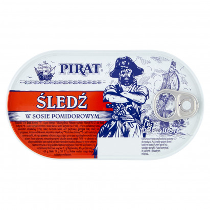 Pirat Śledź w sosie pomidorowym 160 g