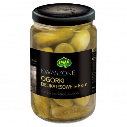 Smak Kwaszone ogórki delikatesowe 5-8 cm 690 g
