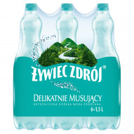 Żywiec Zdrój Delikatnie Musujący Woda źródlana 6 x 1,5 l