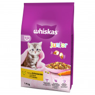 Whiskas Junior Sucha karma dla kociąt z pysznym kurczakiem 1.4 kg