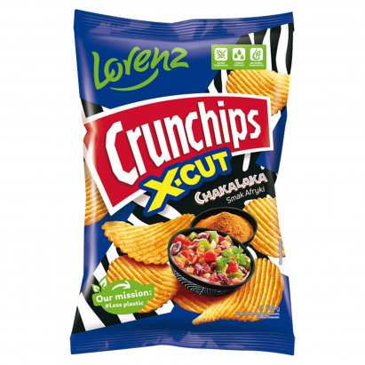 Crunchips X-Cut Chipsy ziemniaczane o smaku chakalaka 140 g