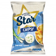 Star Chipsy o smaku śmietana i cebula 120 g