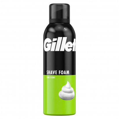 Gillette Classic Pianka do golenia Lime dla mężczyzn, zapach limonki, 200 ml