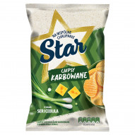 Star Chipsy karbowane o smaku ser i cebula 120 g