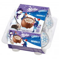 Milka Snowballs Oreo Czekolada mleczna z nadzieniem mlecznym 112 g (4 x 28 g)