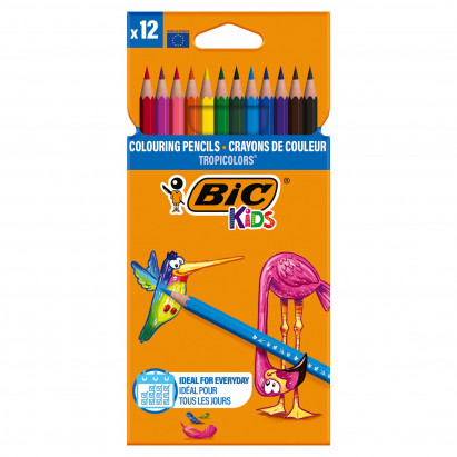 BiC Kids Tropicolors Kredki bezdrzewne 12 sztuk