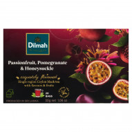 Dilmah Cejlońska herbata czarna aromatyzowana marakuja granat i wiciokrzew 30 g (20 x 1,5 g)