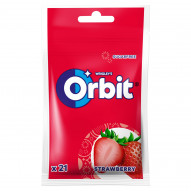 Orbit Strawberry Bezcukrowa guma do żucia 29 g (21 sztuk)