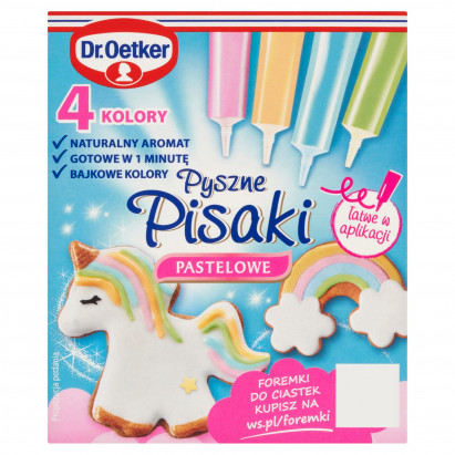 Dr. Oetker Pyszne pisaki pastelowe 76 g (4 x 19 g)